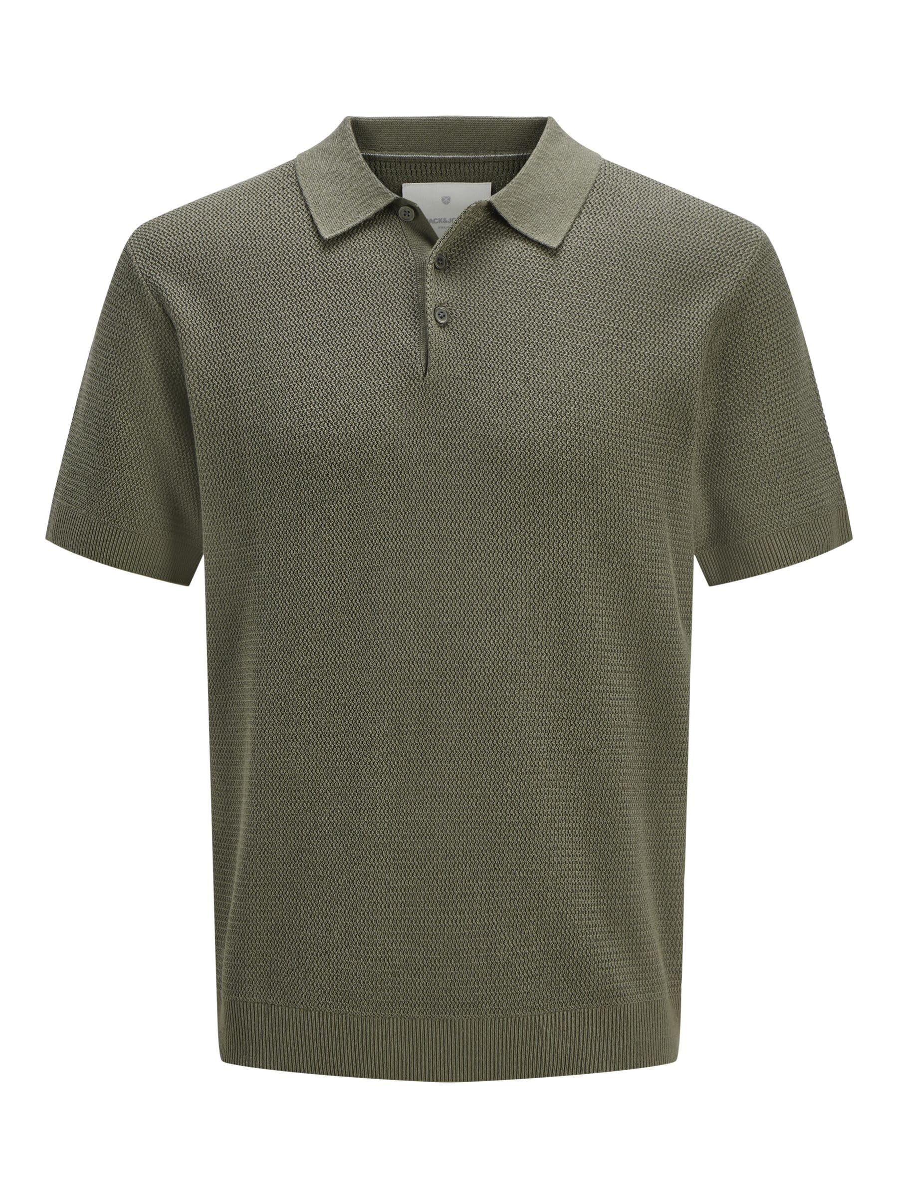 JACK & JONES Men's Jprcccooper Knit Polo Ss Sn, Tea Leaf, M