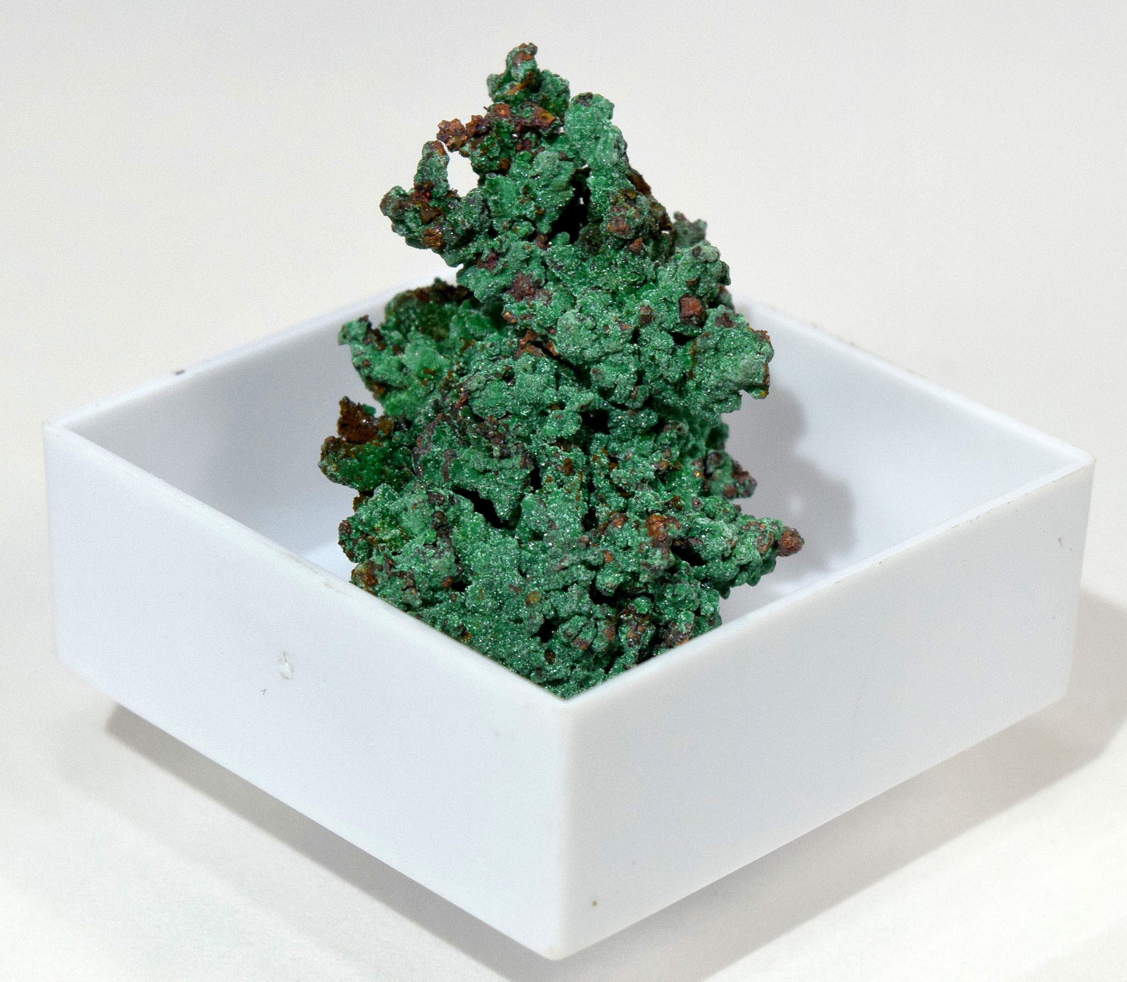 HQRP Green Orange Copper Cluster in Box Natural Collectible Gemstone Crystal Mineral Decor Rough Geode Specimen - Morocco (1PC)