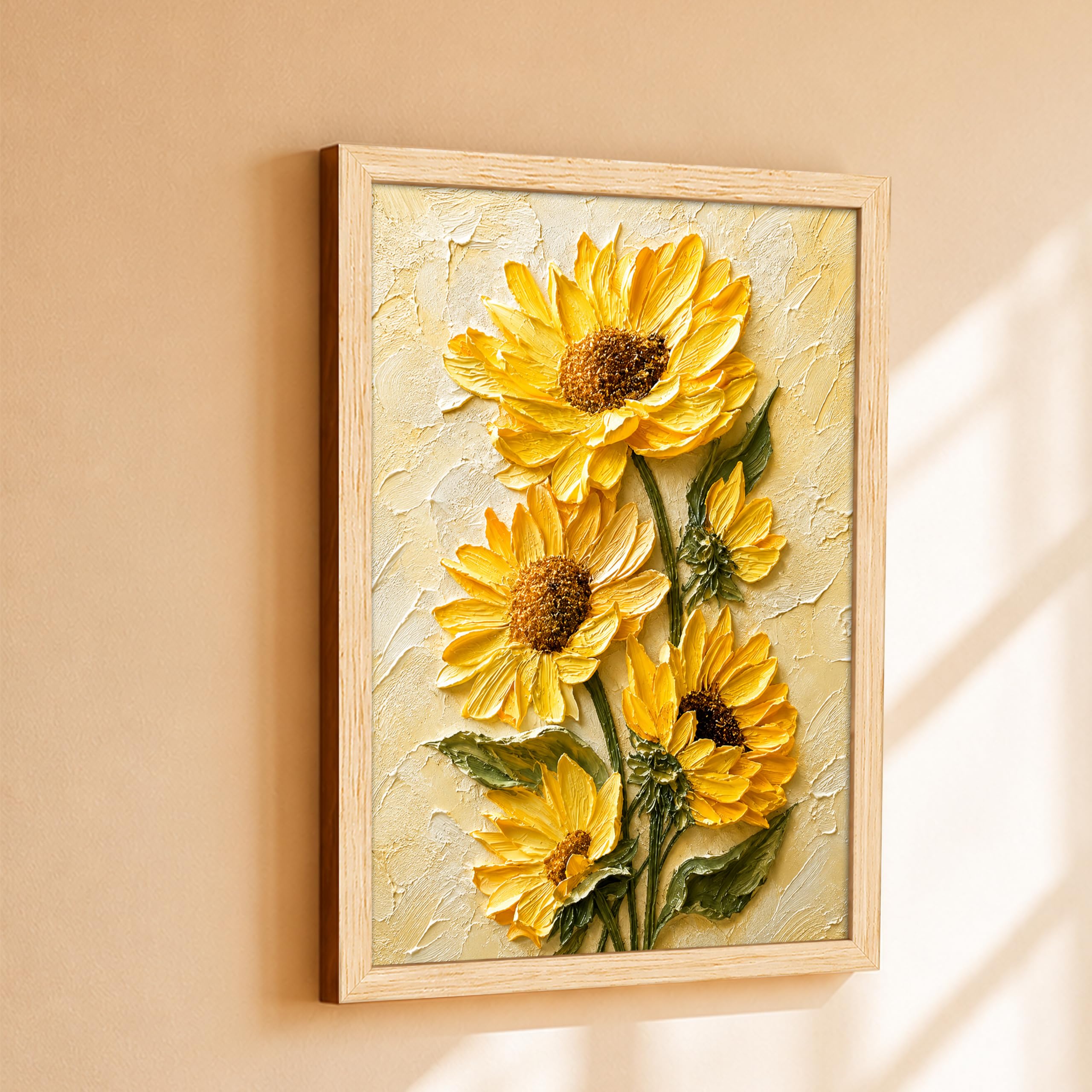 Textured Floral Canvas Art - Nature Wall Decor -12