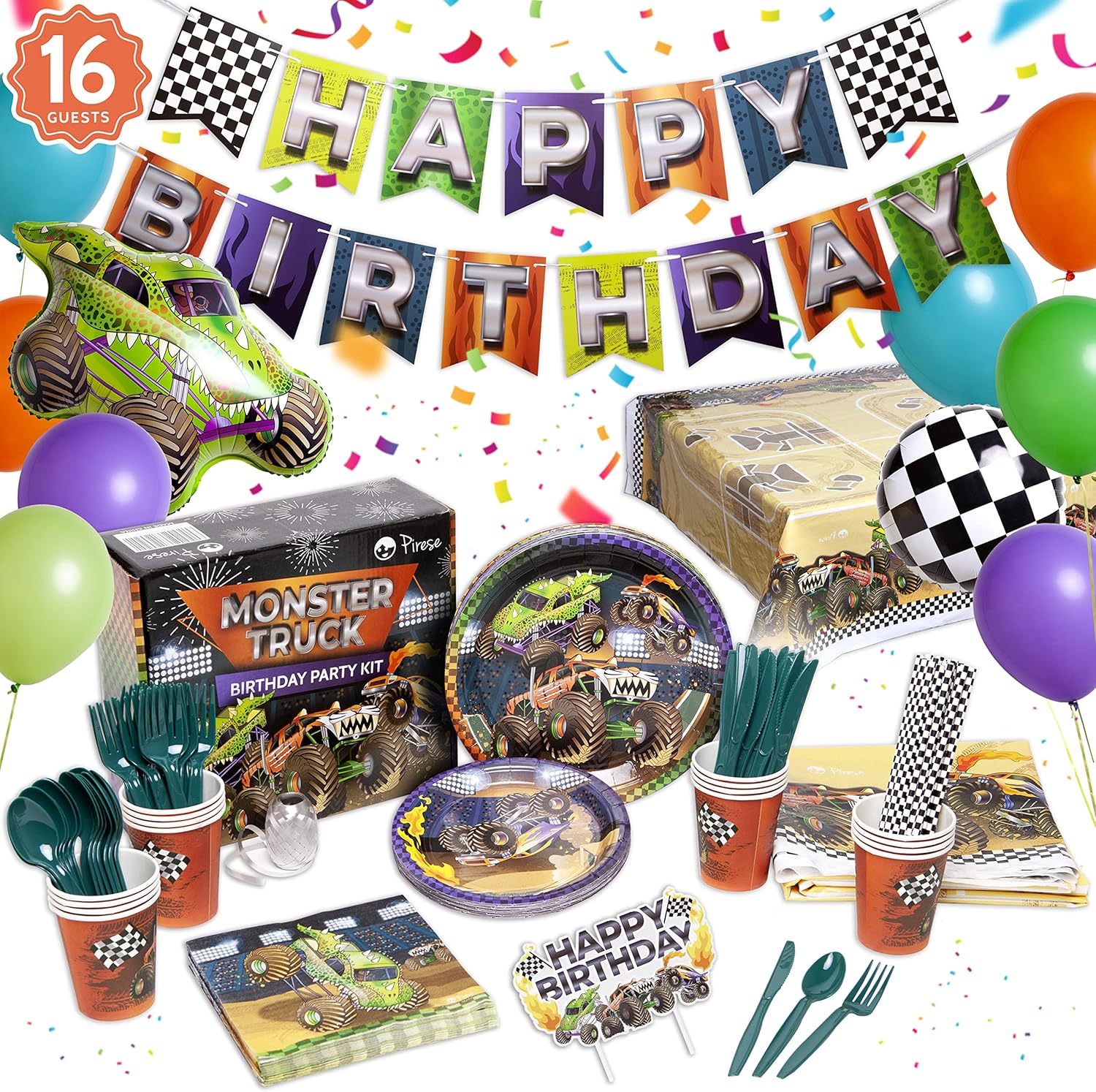 Buy Pirese Monster Truck Birthday Party Supplies Monster Truck Party Buy Pirese Monster Truck Birthday Party Supplies Monster Truck Party