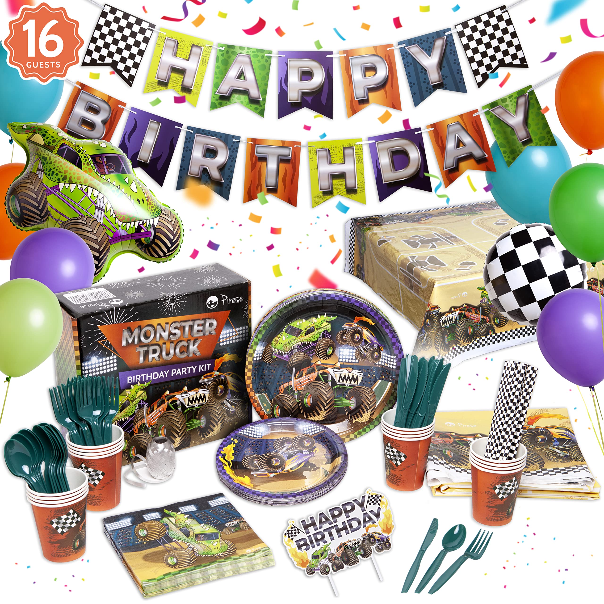 Buy Pirese Monster Truck Birthday Party Supplies Monster Truck Party