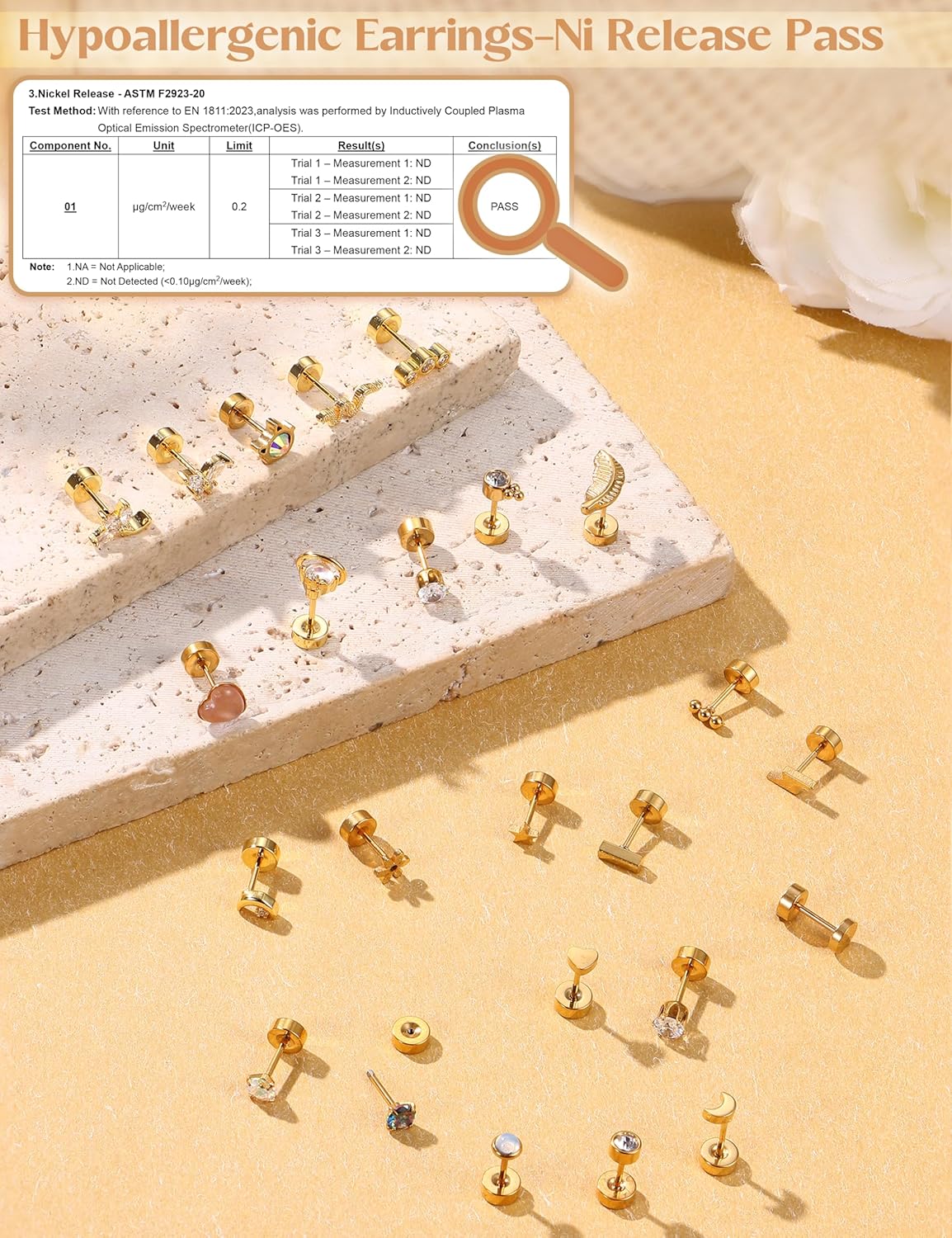 LOLIAS 24Pcs Cartilage Earrings for Women Men 20G Surgical Steel Flat Back Stud Earrings CZ Helix Conch Small Flatback Earrings Hypoallergenic Nap Earrings - Image 7