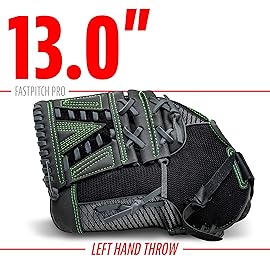 Franklin Sports Fastpitch Softball Glove - Fastpitch Pro - Adult and Youth Softball Mitt - Infield and Outfield - Left Handed Glove - Lime 13 Lefty (22441L)