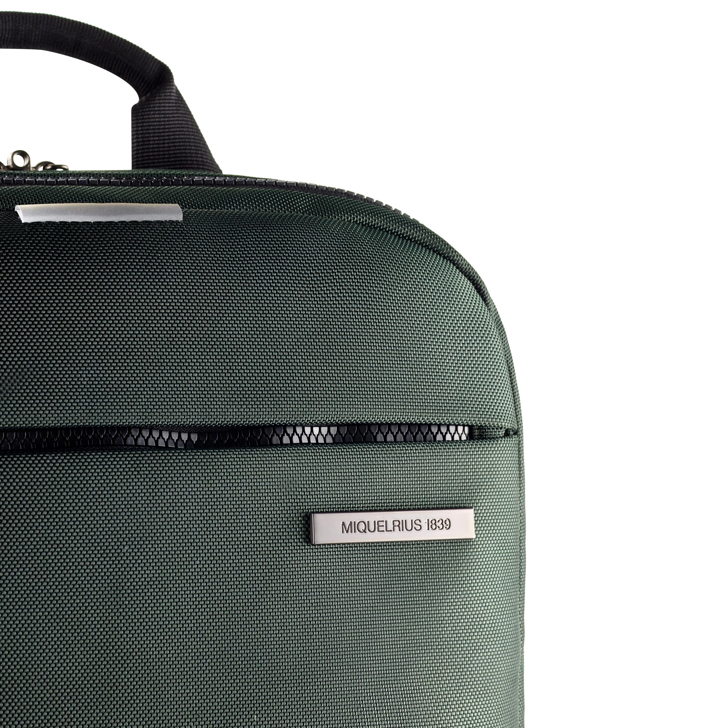 Miquelrius - Mochila ordenador de 13l, Bolsillo antirobo RFID, Detalles reflectantes, Cierre seguridad, Adaptable trolley, Mochila portátil+tablet, Repelente al agua