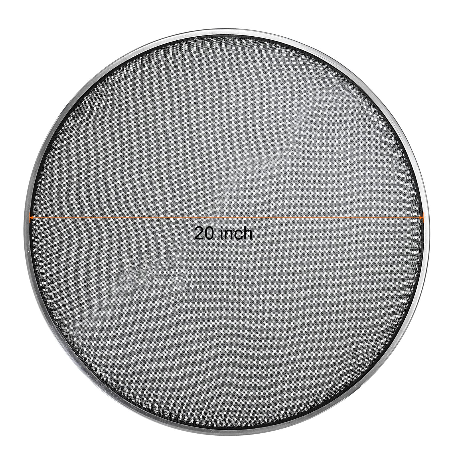 sourcing map 20 Zoll Trommelfell Percussion Mesh-Trommelkopf Schlagzeug Patch, Schwarz, Doppelschichtig, Mesh-Form, Silent Mute Drum Skin Drum Practice Percussion Instrument Zubehör