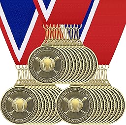 Kaxtde Lot de 30 médailles en métal pour enfants, garçons, filles, gagnants pour club, anniversaire, fête