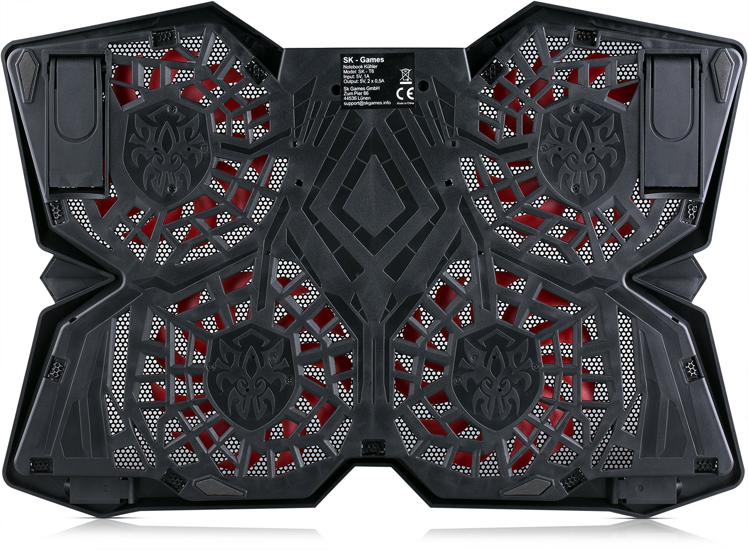 SKGAMES Notebook Laptop Kühler Gamer Kühlpad Ständer Kühlmatte Cooler Cooling Pad Unterlage für