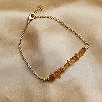 Vista 8 de Gempires Natural Chips Bar Bracelet, Energy Healing Crystals, Birthday, Gift for Her, Gemstone Jewelry 8 inch