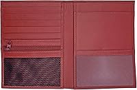 Vista 1 de Cartera de pasaporte de cuero genuino RFID, Rojo -, Cartera Rfid