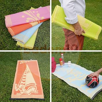 Badem10 Plastic Wire Mesh Carpet Rug Picnic Mosque Park Beach Garden Balcony Terrace Camping Outdoor Caravan Mat 60x140 cm