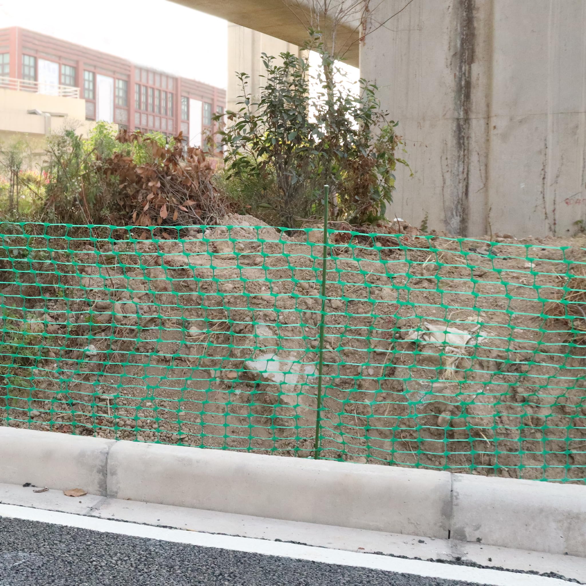FIVMEN Rollo de Malla de Seguridad de Plástico 1x30 m Valla de Barrera Valla de Protectora Red de Advertencia Red de Seguridad para Perros Aves de Corral, Verde