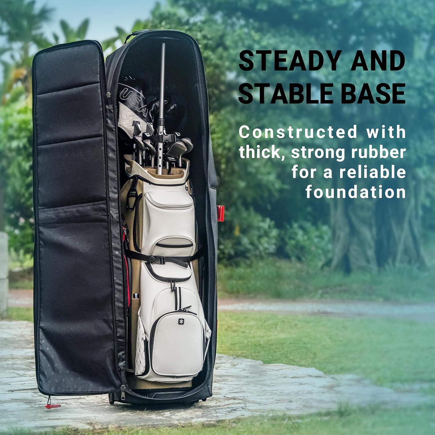 ASK ECHO LOCKLINK Roller Outdoors Golf Travel Bag Soft-Sided with Wheels/Black - Image 6