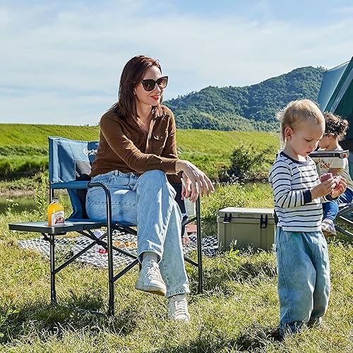 Miniatura 2 de Portal Silla de directores sillas de camping para adultos con mesa auxiliar, sillas plegables para adultos, sillas de director plegables para sillas