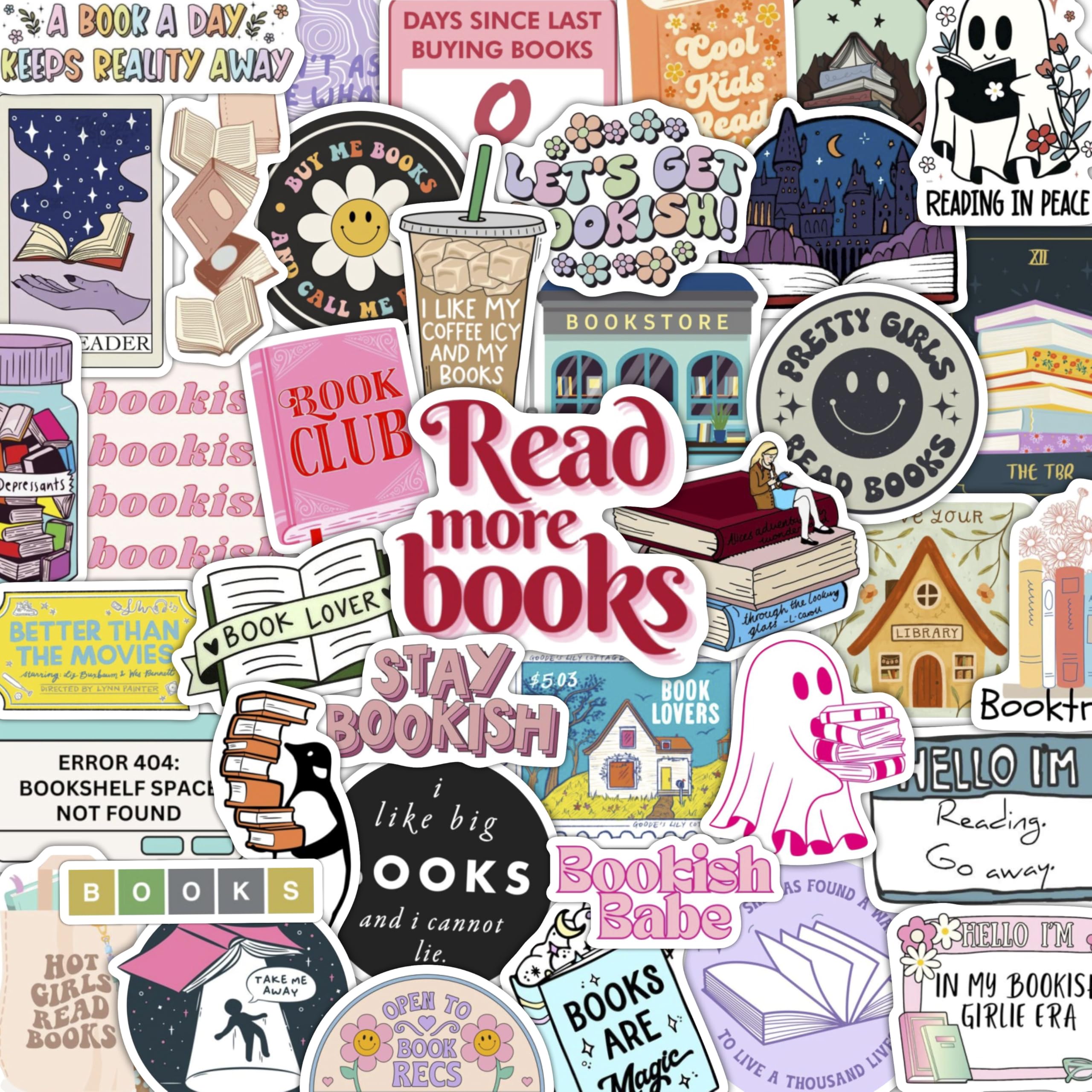 Cadeaux pour amateurs de livres : 100 autocollants de lecture pour liseuse et gourde
