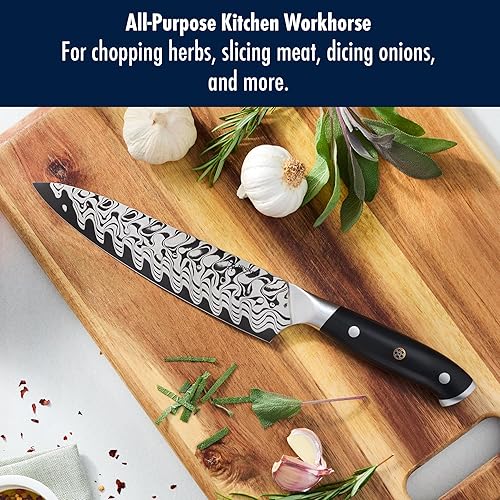 Miniatura 2 de HENCKELS Brújula Damasco cuchillo de chef de Damasco de 8 pulgadas