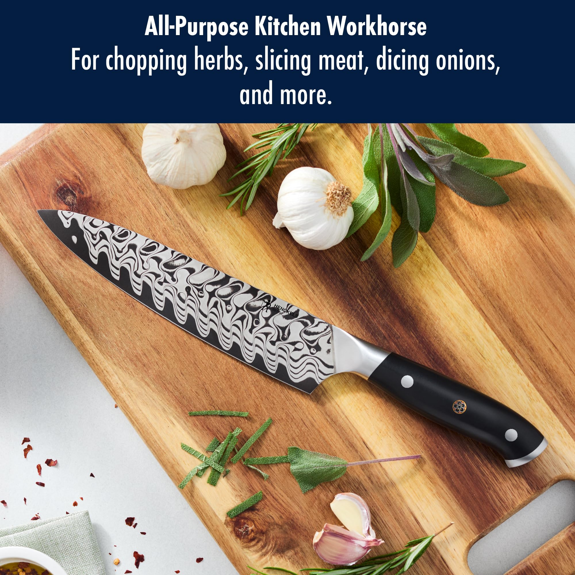 HENCKELS Compass Damascus 8-inch Damascus Chef's Knife — Amazon image 3