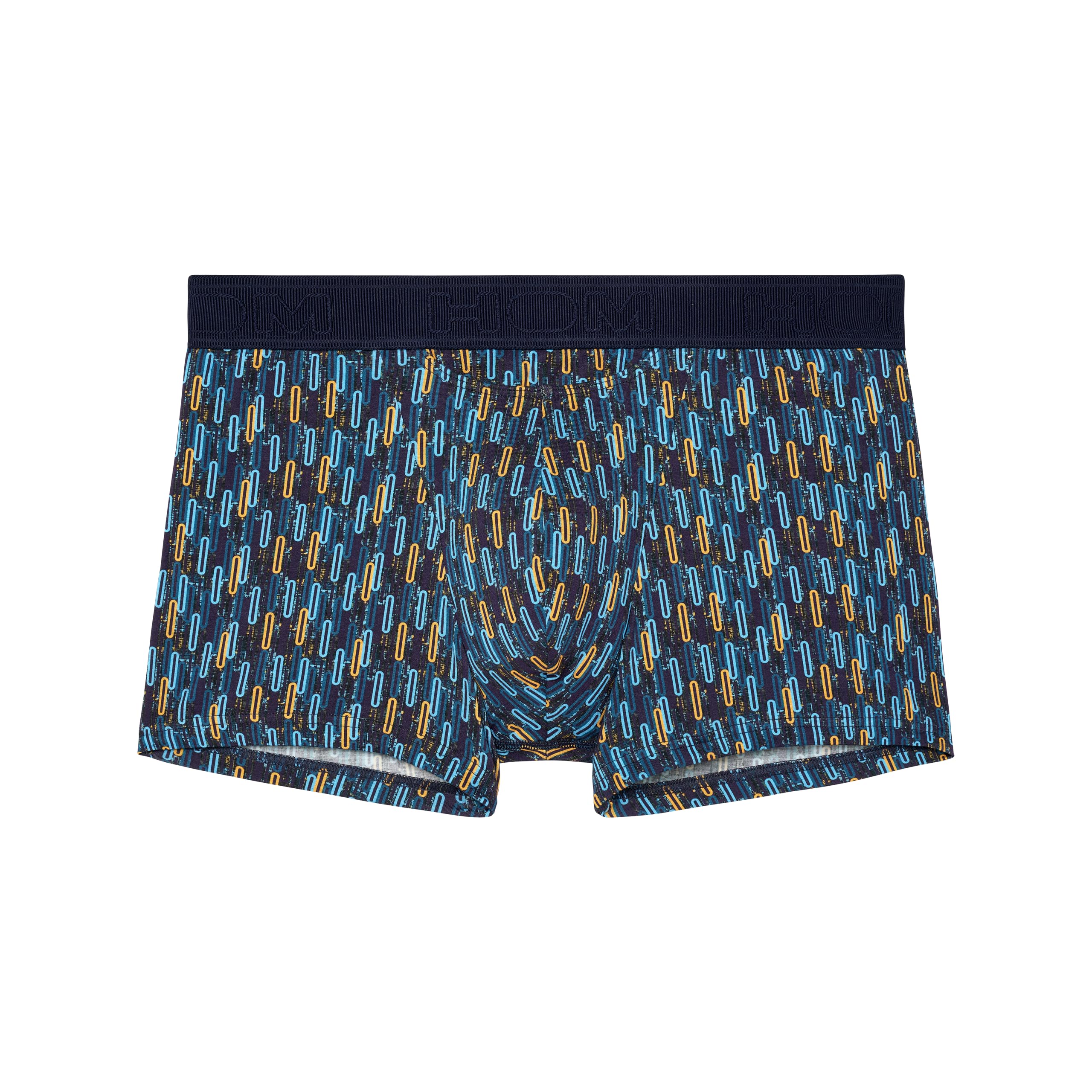 HOM Ho1 Westgate Men's Boxer Briefs (Pack of 1), Geometric and Abstract Print In Blue Shades, XL