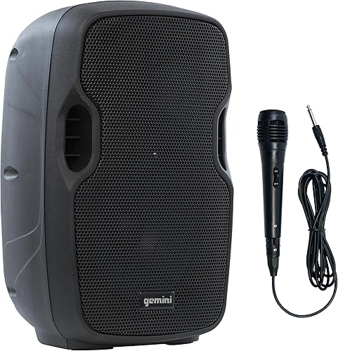 Gemini Sound AS-08TOGO - Woofer activo de 500 vatios de 8 pulgadas con batería de 8 pulgadas, soporte portátil para montar con Bluetooth PA, altavoz