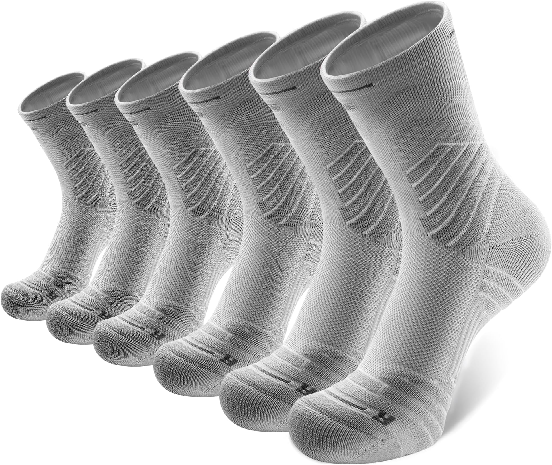 UZIS Crew Socks Compression Socks Cushion Socks Breathable Outdoor Sports Socks for Men Women 3 Pairs