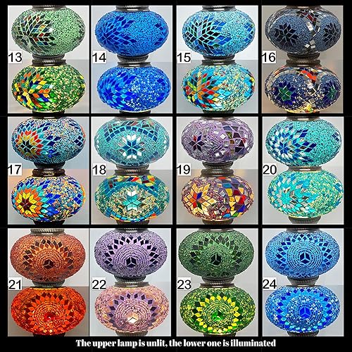 Miniatura 3 de Asylove Lámpara de pie turca de 11 esferas con mosaico marroquí para sala de estar, 11 globos, 6 pies (11 esferas)