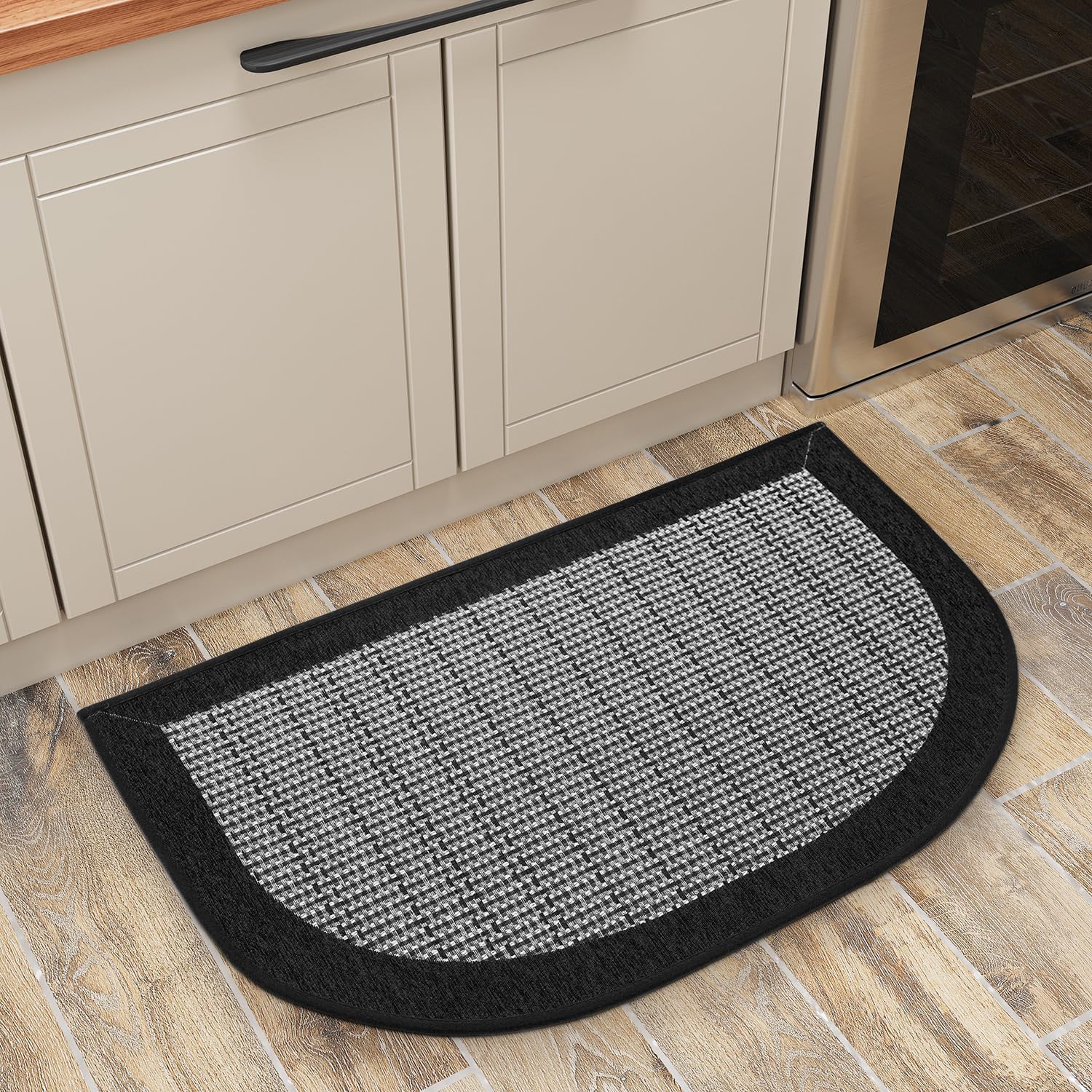 PADOOR Kitchen Mats for Floor, Kitchen Rugs Non Slip Washable, Rubber Backed Kitchen Runner Super Absorbent Long Kitchen Floor Mat Sink Rug, 20”x70” Brown