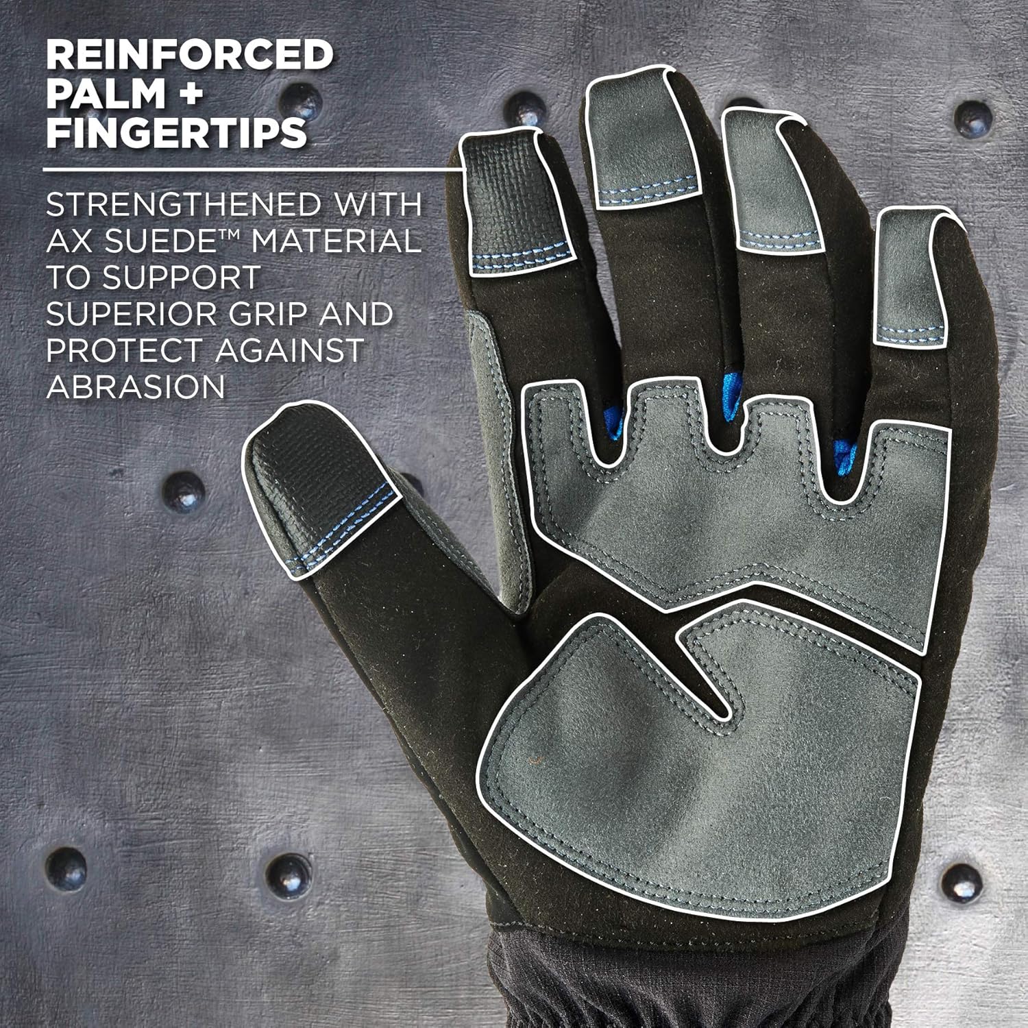 Waterproof Work Gloves, Thermal Insulated, Long Cuff, Touchscreen, Ergodyne ProFlex 819WP