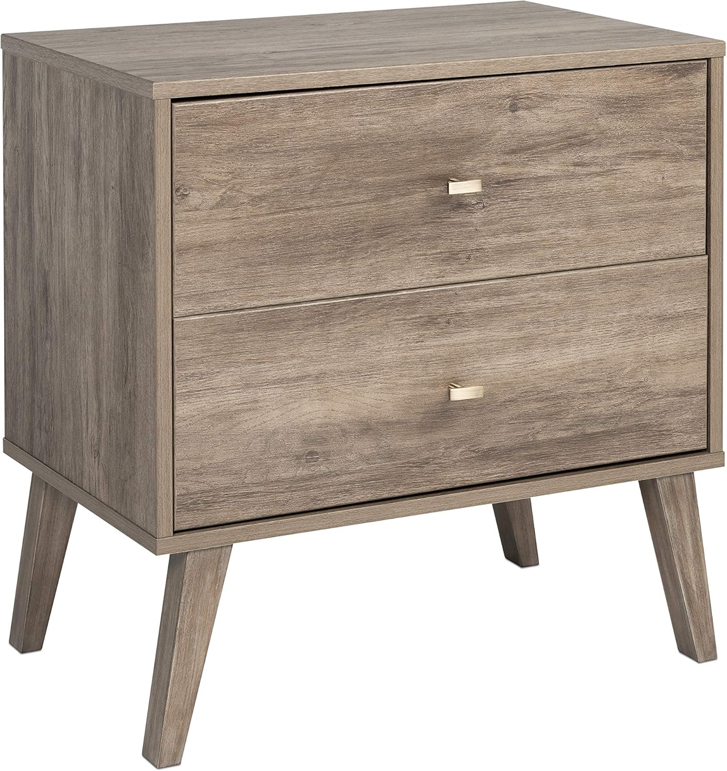 Prepac Milo 6-Drawer Dresser, Drifted Gray & Milo 2-Drawer Nightstand, Drifted Gray