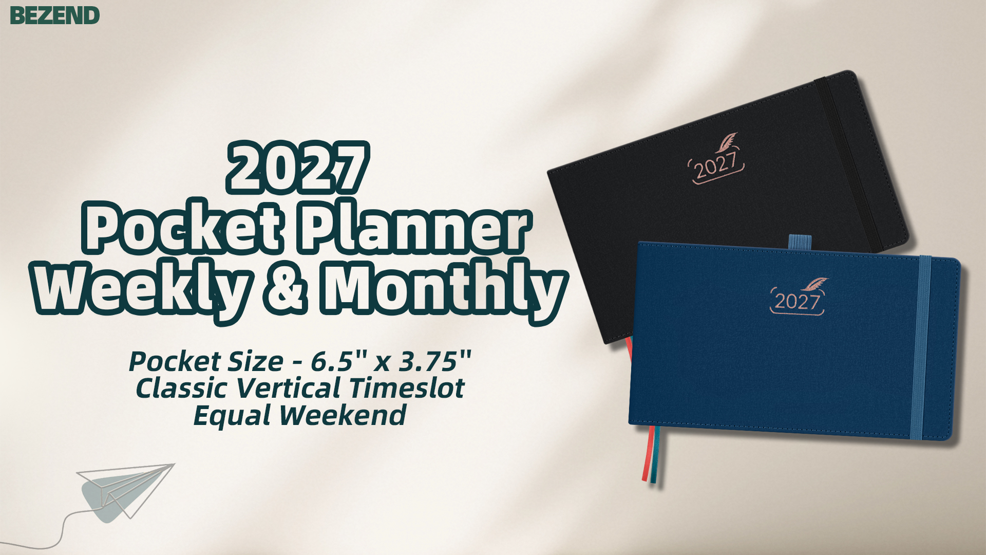 Amazon.com : BEZEND Pocket Calendar 2027, Weekly Monthly Planner