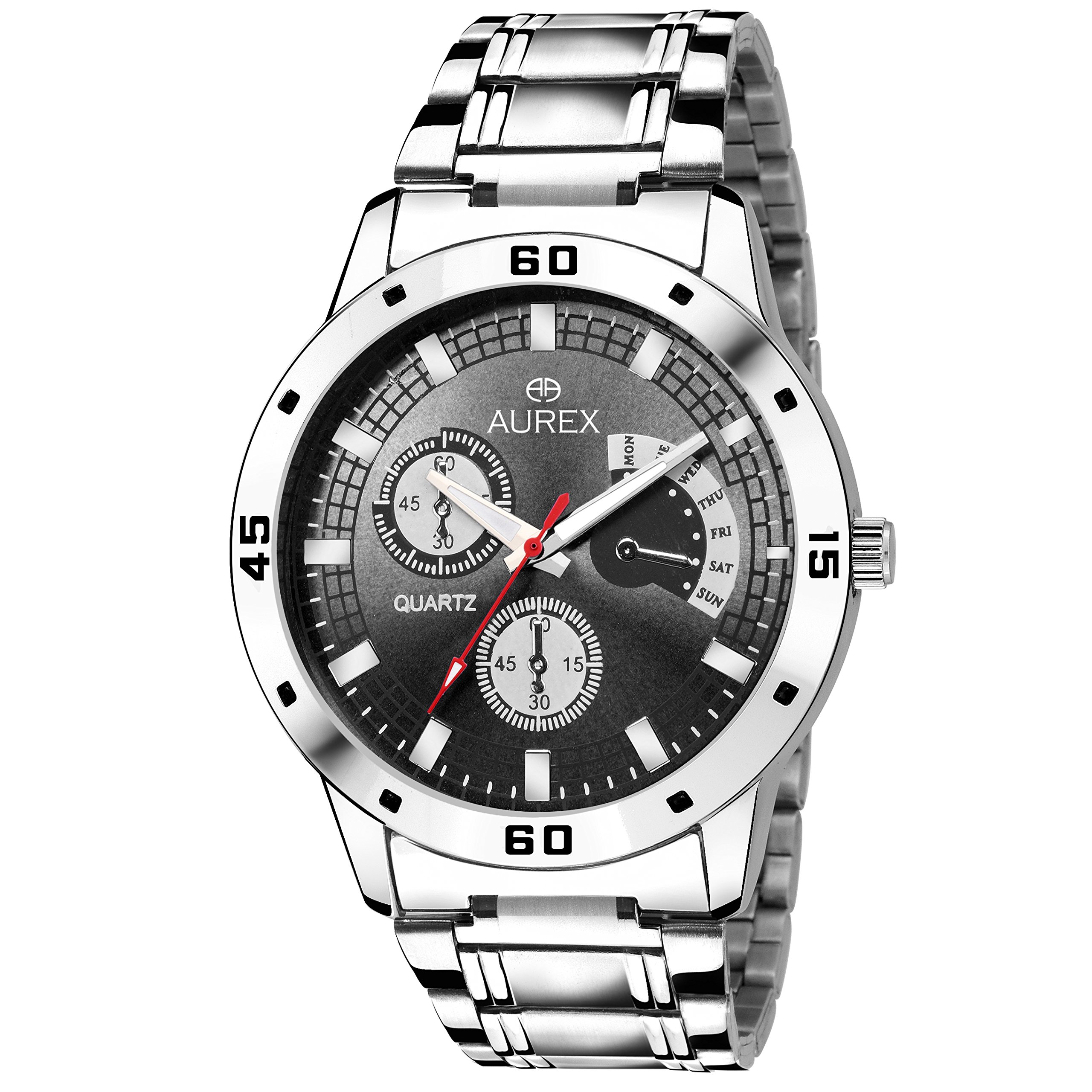 AUREX Awesome Analog Grey Dial Mens and Boys Watch (AX-GR115-GRYC) (B07CXN962Z) Amazon Price History, Amazon Price Tracker