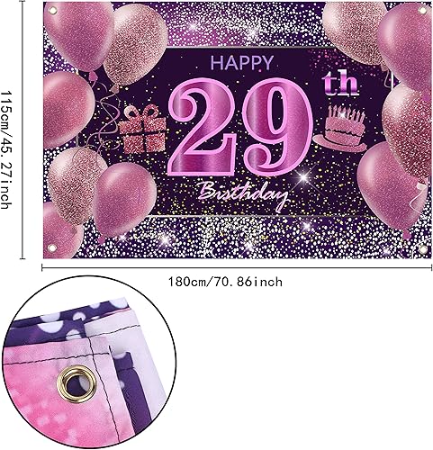 Vista 183 de IMISI Decoraciones de cumpleaños número 19 para niñas, pancarta rosa de feliz cumpleaños para telón de fondo de fiesta