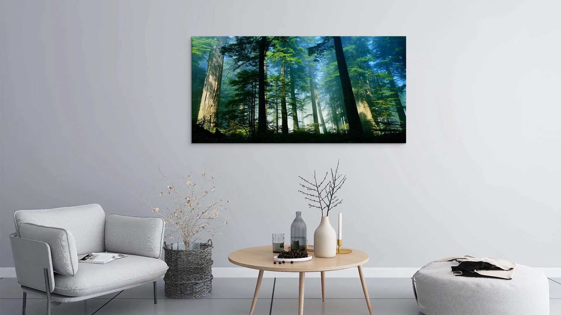 Forest Green Woods Plants Powerpoint Background For Free Download