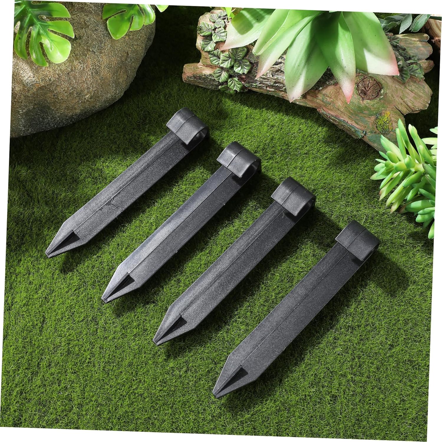 100 Pcs Drip Support Stakes Plant Watering Spikes Watering Systems for Outdoor Plants Can Hose Fixed Stakes Soaker Watering System Irrigation Stakes Drip Support Pin