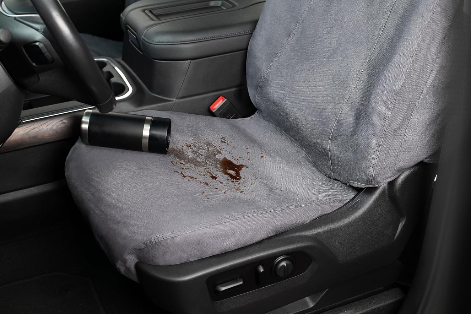 Covercraft Carhartt SeatSaver Custom Seat Covers for 2019-2026 Chevrolet Silverado/GMC Sierra 1500, 2020-2026 2500/3500-1st Row 40/20/40 Bench Seat, Duck Weave Gravel