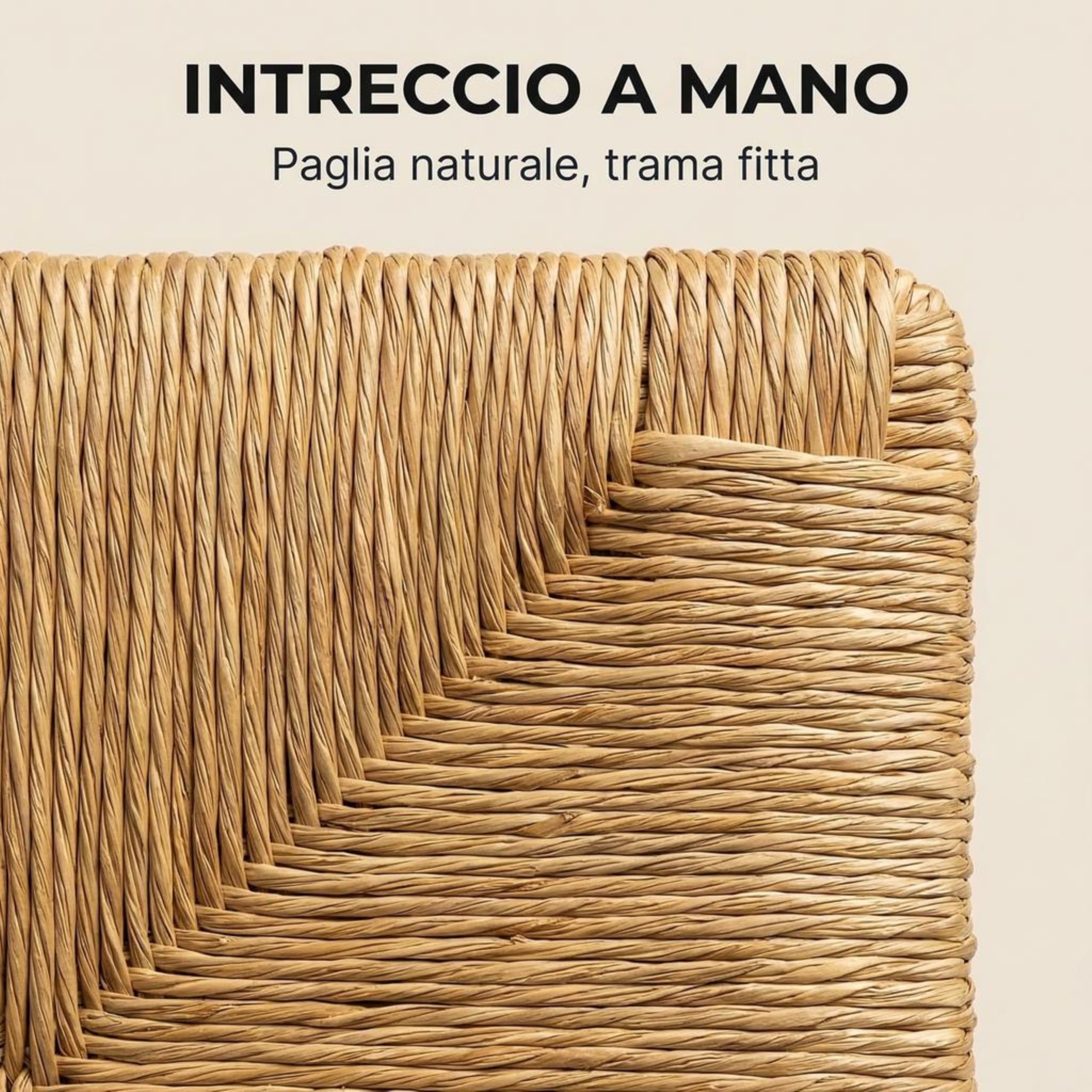 Generico Import Trade - Seduta in paglia 37x37cm, Ricambio mod. 901 - PISA, Sedile di ricambio per sedie e sgabelli da casa e ristoranti, Fondo, Telaio, Sedile resistente e robusto