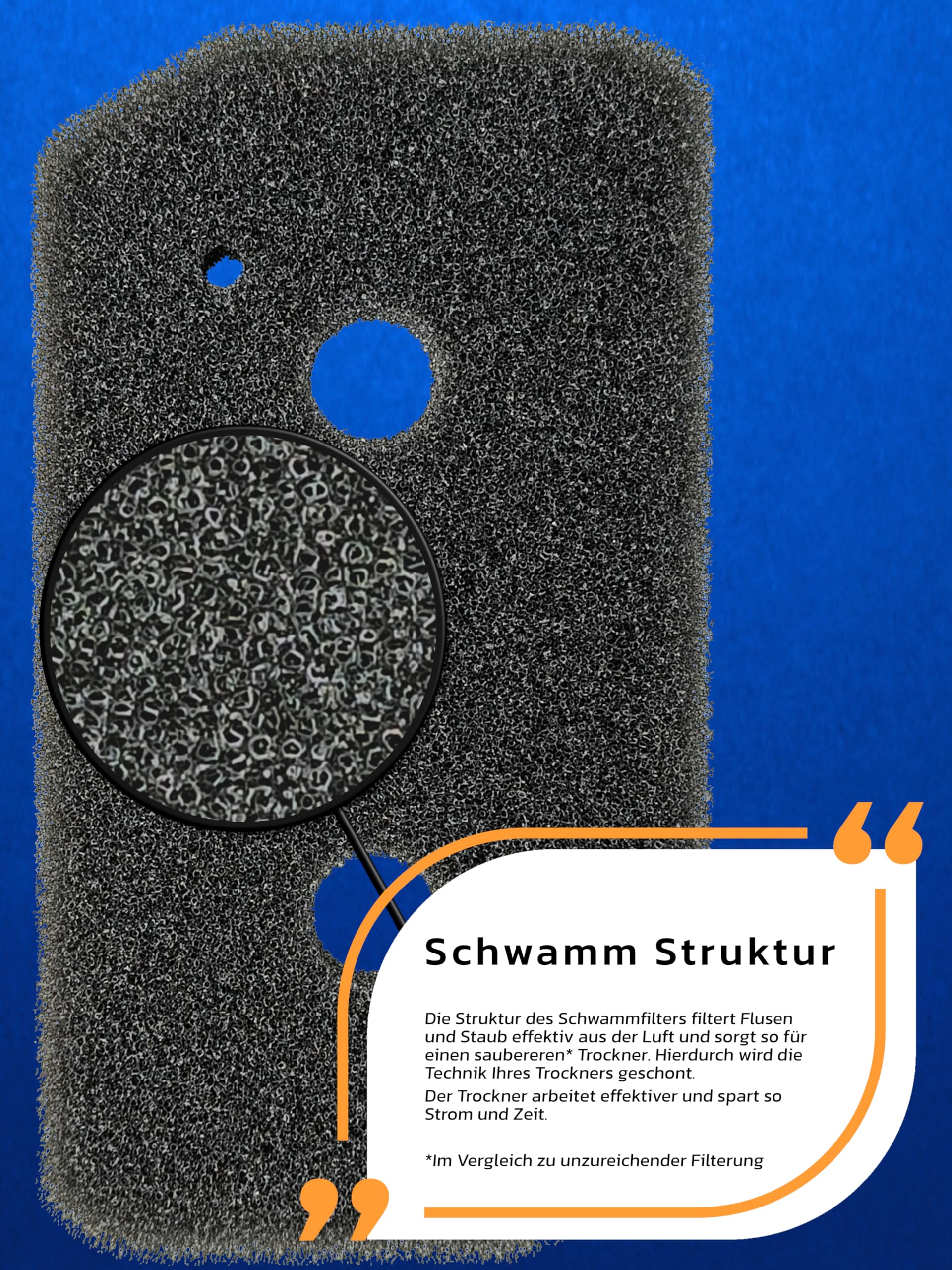 Filtr JUMA do Bosch Siemens 12007650 232 x 128 x 20 mm Suszarka z pompą ciepła, filtr do suszarki kondensacyjnej, pianka filtrująca, wodoodporna, wytrzymała pianka, filtr cokołowy (1 sztuka)