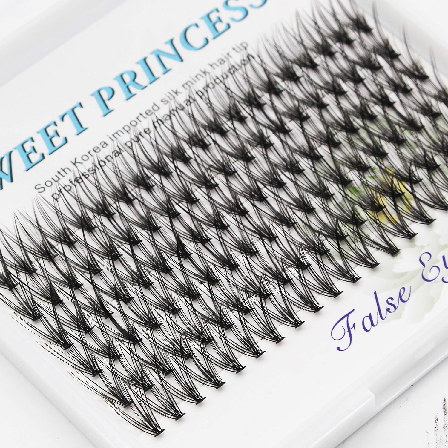 Bodermincer 20 Root Thickness 0.07mm C Curl 3D Individual Eyelashes Extension Soft Black Fake False Eye Lashes Tools (10mm)