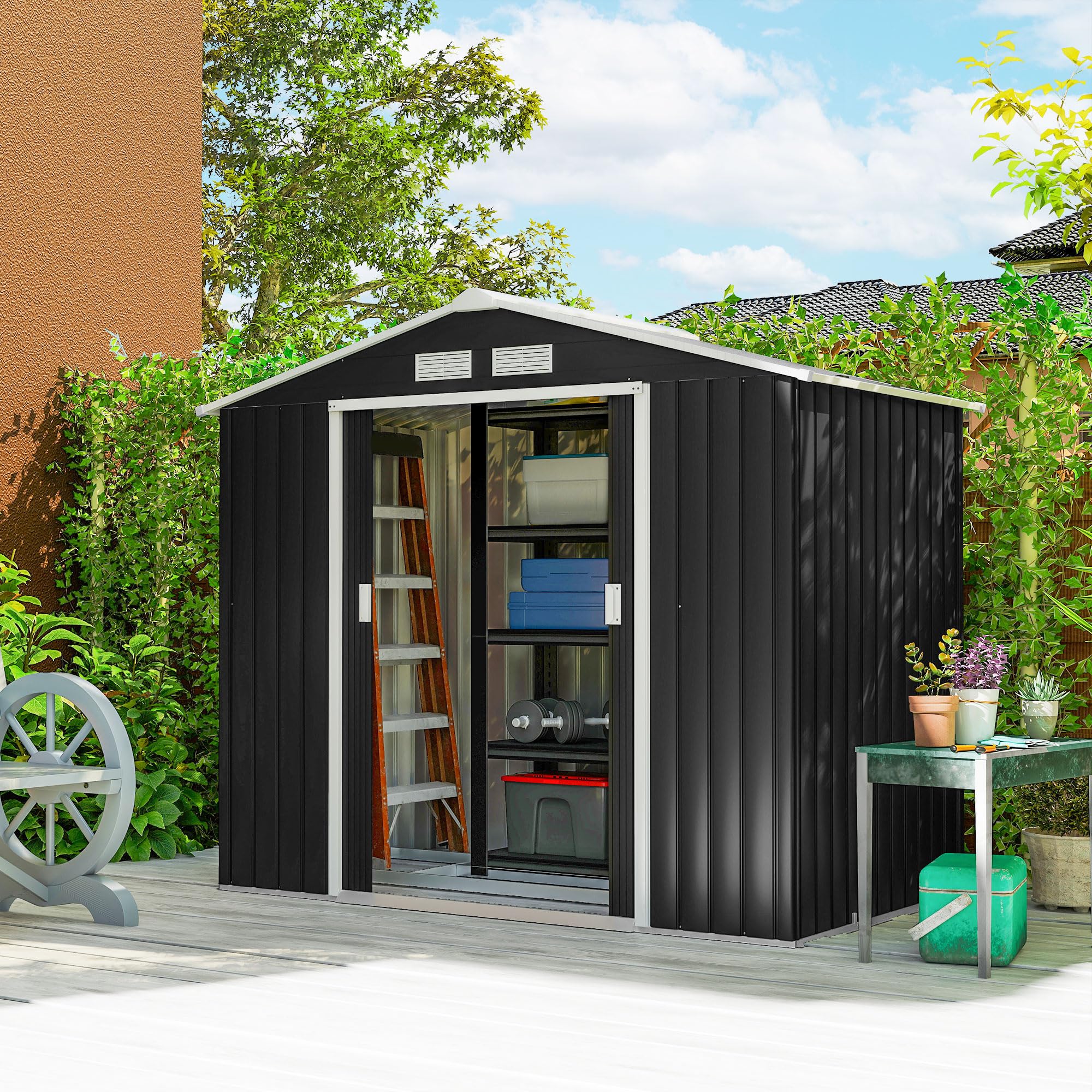 HAVeFUN GARAGE PRODUCTS 「one over f.un」 ToolCat 7 ft. x 12 ft. Heavy-Duty Portable Garage Kit Tent