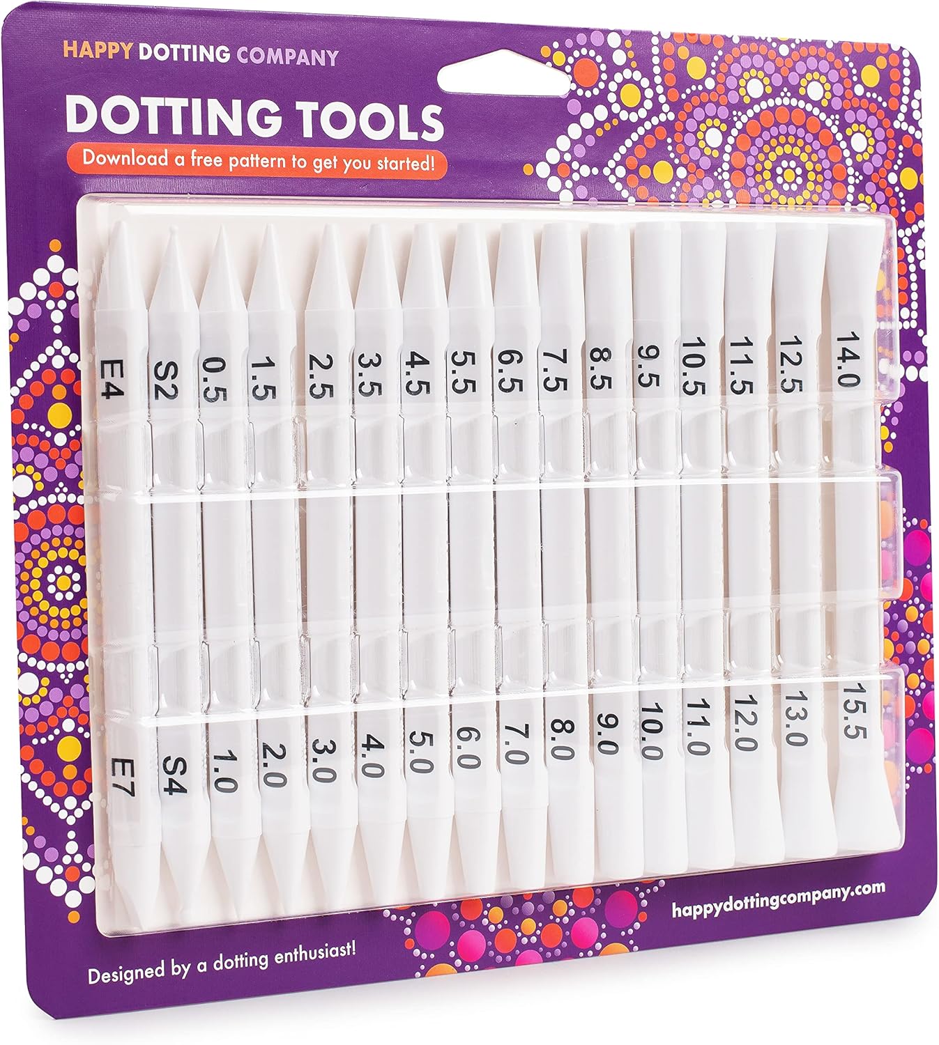 Dotting Tools for dot Art Happy Dotting Company 16pc Double Ended