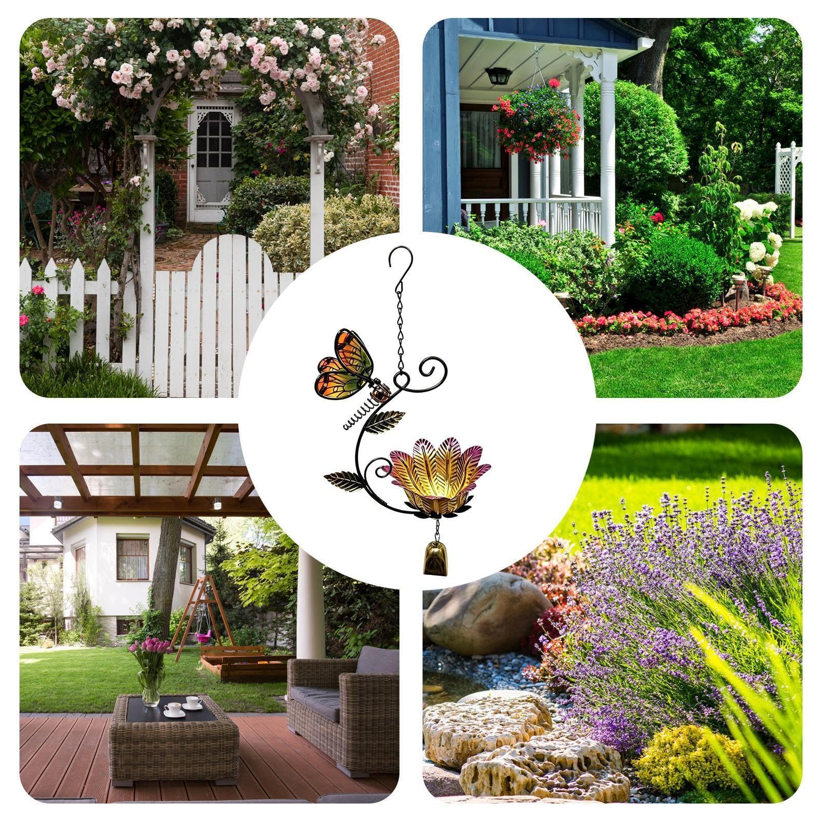 Mangiatoie Per Uccelli Da Esterno Design libellula distributore di cibo da | Mangiatoia Sospendibile portico birdwatching balcone cortile prato patio giardino terrazza deck