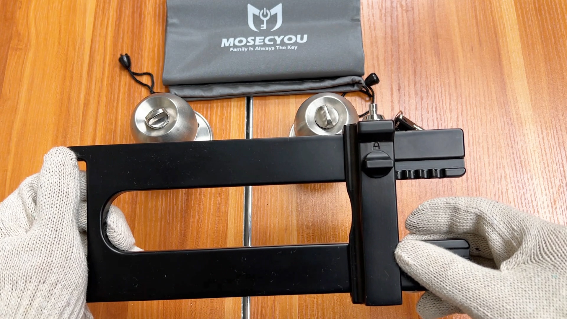 MOSECYOU Double Door Locking Device, French Door Lock Security