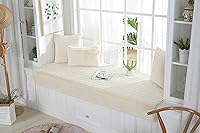 Vista 1 de SUCADA Custom Size Plush Bay Window Seat Mat, Sofa Slipcover, Thickened Non-Slip Couch/Bench Seat Cover for Window Sill Tatami