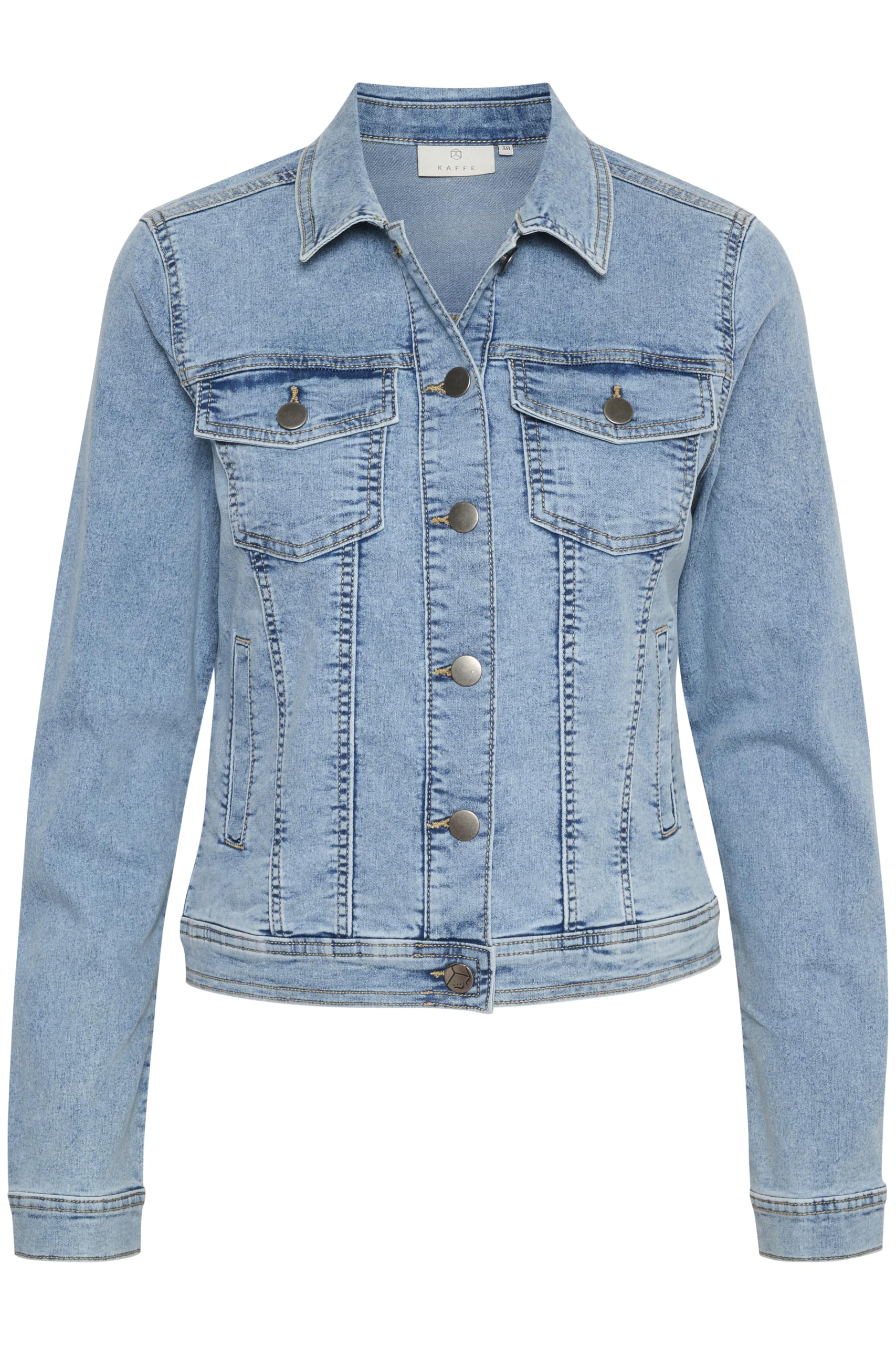 Kaffe Blue Denim Jackets, Female, S, Light Washed Denim Jacket