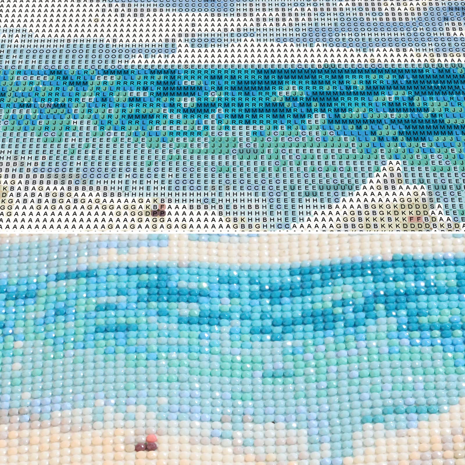 LWOHDKHK 5D Diamant Painting Set – Hai Im Meer – 40x50 Cm Vollbohrer – Malen Nach Zahlen Für Kinder & Erwachsene – Inkl. Zubehör