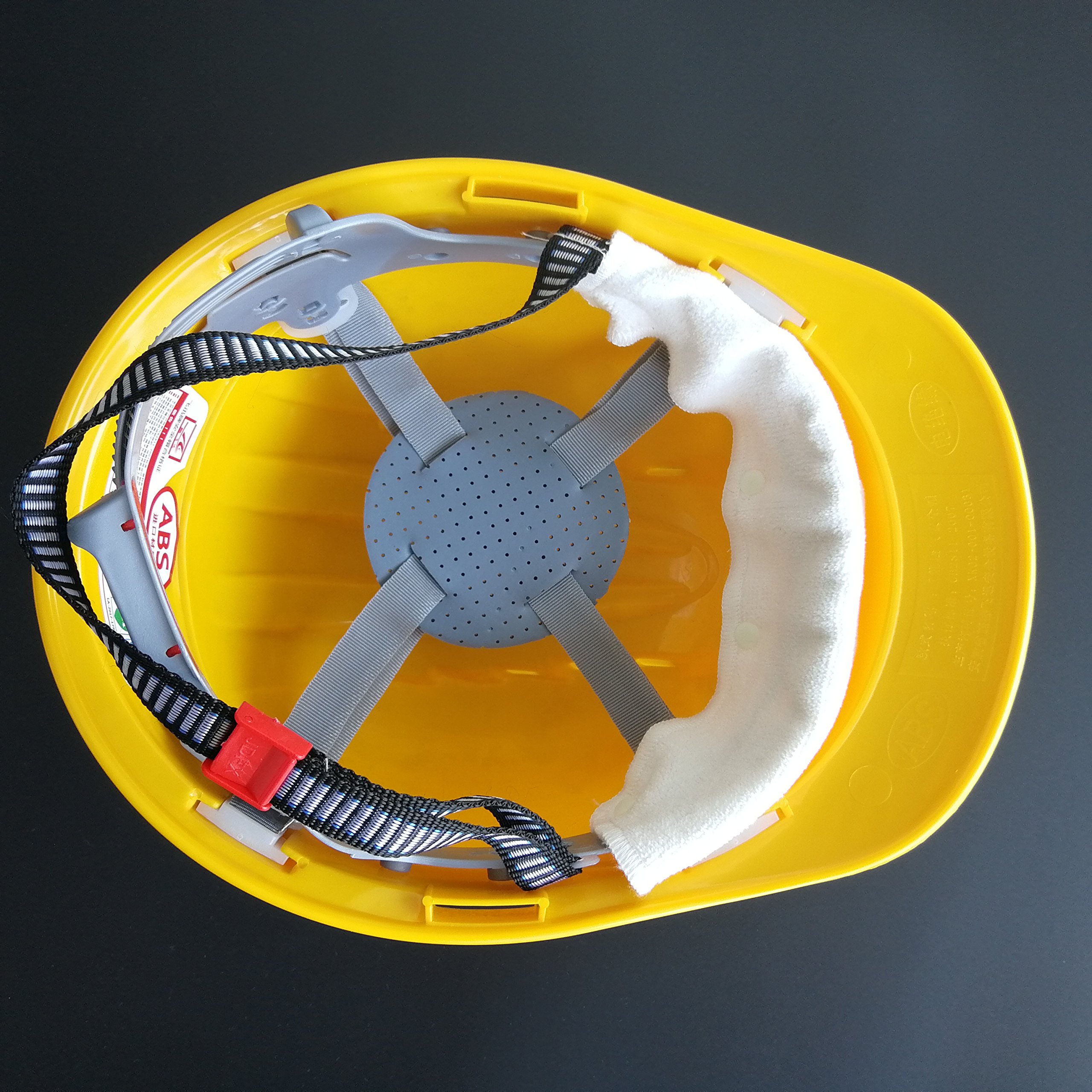 Banda para el sudor blanca para casco duro, lavable, terciopelo, rizo, algodón, almohadilla para sombrero duro, banda para la cabeza, forro NAEE a presión (9 piezas)