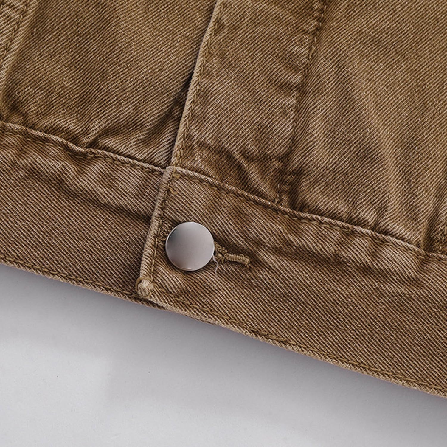 Hoodie Jean Jacket for Men Loose Casual Button Down Denim Jacket Distressed Cargo Trucker Hooded Jackets