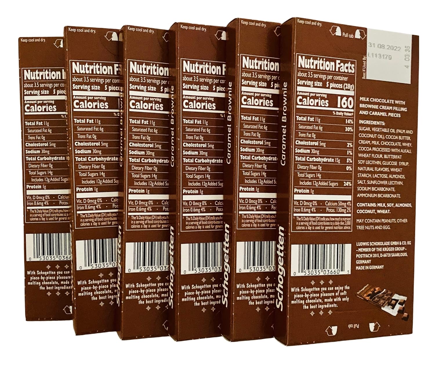 Schogetten Caramel Brownie (Pack of 6)