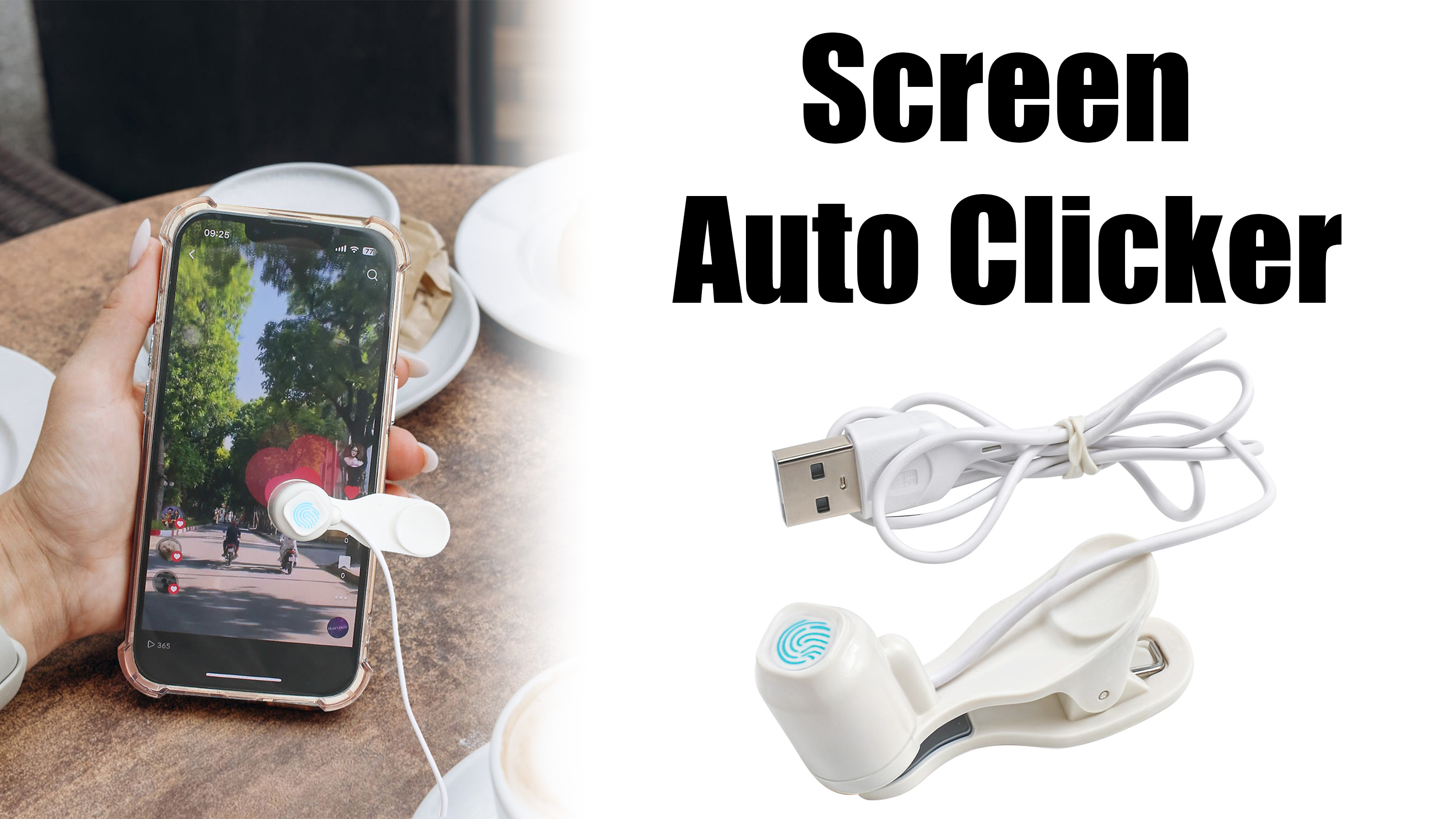 BeisDirect Scherm Auto Clicker Tapper Liker voor Smart Phone Mute Connection Device Fysieke Simulatie Vinger Klik Apparaat Scherm Auto Clicker Tapper voor Games, Live Uitzendingen (2 Clickers