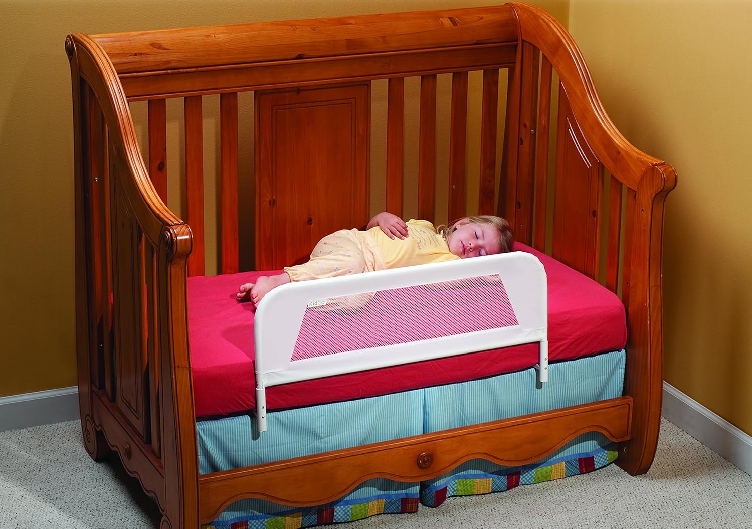 KidCo BR103 Convertible Crib Rail - Quick Assembly Toddler Bedrail (White)