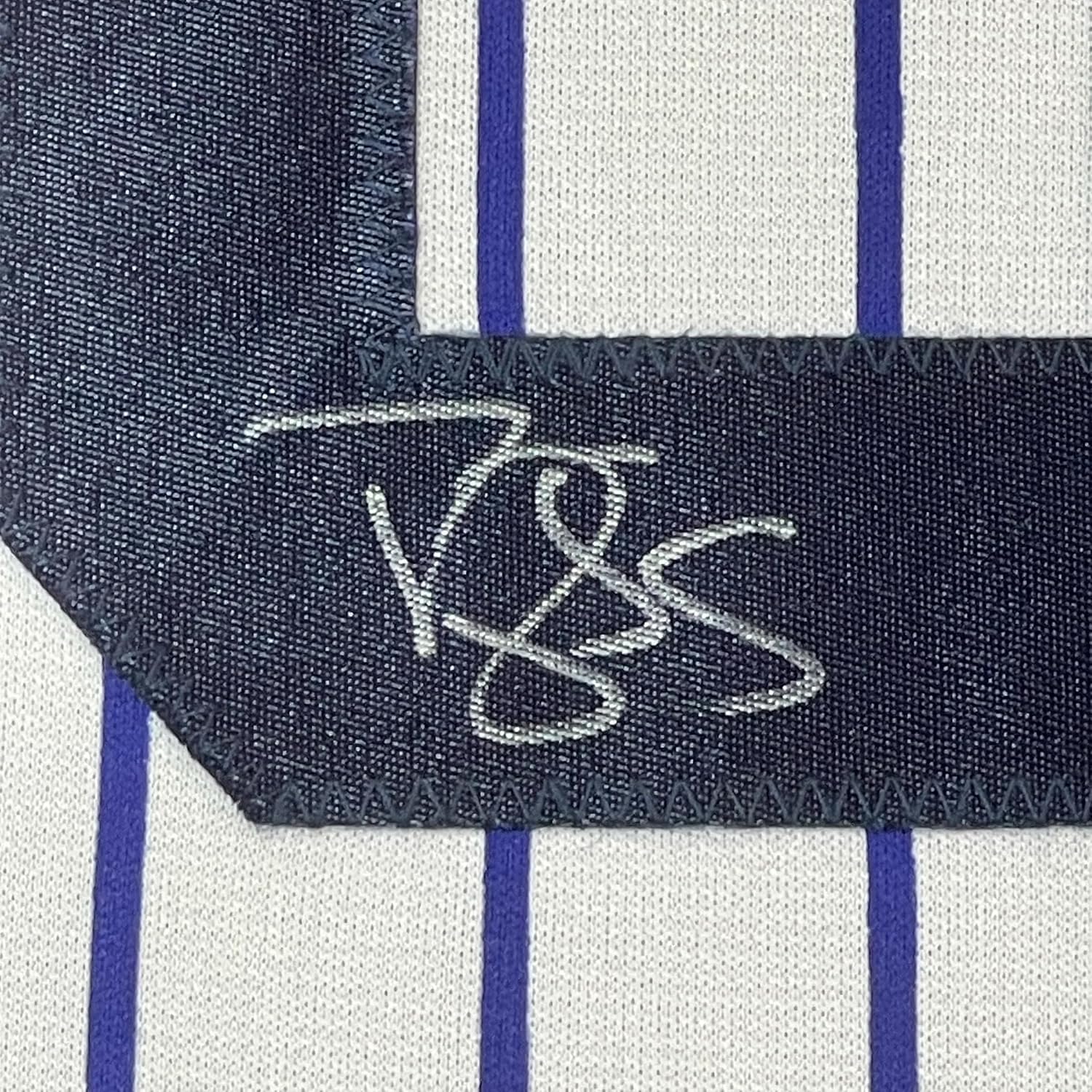 Framed Autographed/Signed Darryl Strawberry 33x42 New York Pinstripe Baseball Jersey JSA COA