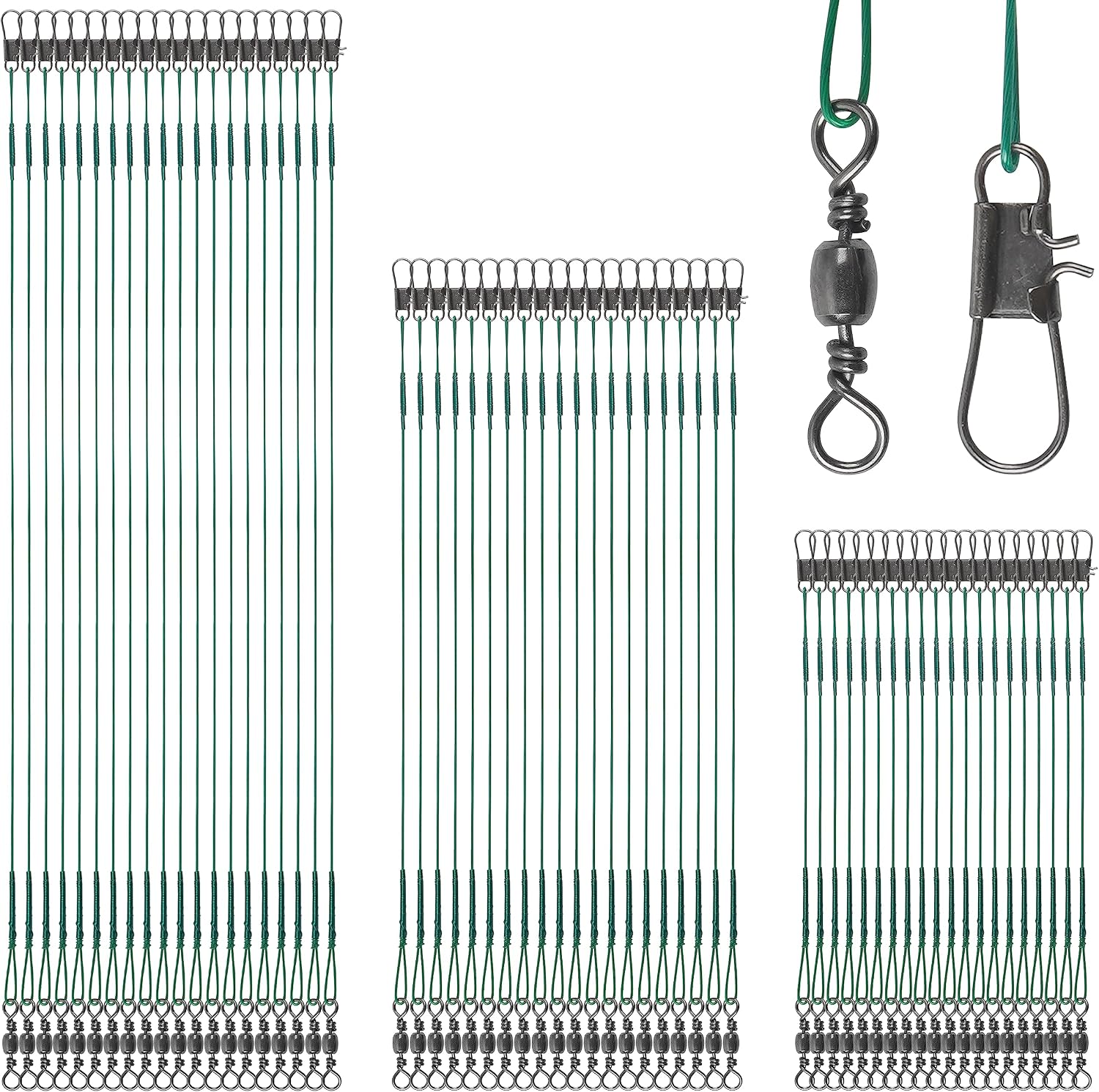 Fishing Leaders Saltwater 60 piezas acero inoxidable miniatura 1